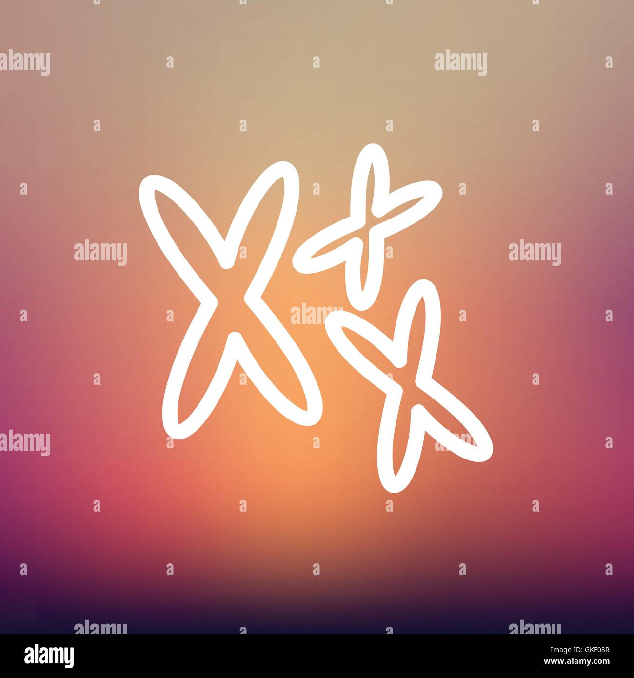 Chromosomen dünne Liniensymbol Stock Vektor Chromosomen dünne Liniensymbol Stock Vektor