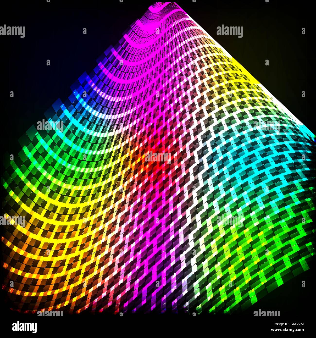 Abstrakte Spektrum dunklen Hintergrund mit farbigen funkelt. Stock Vektor