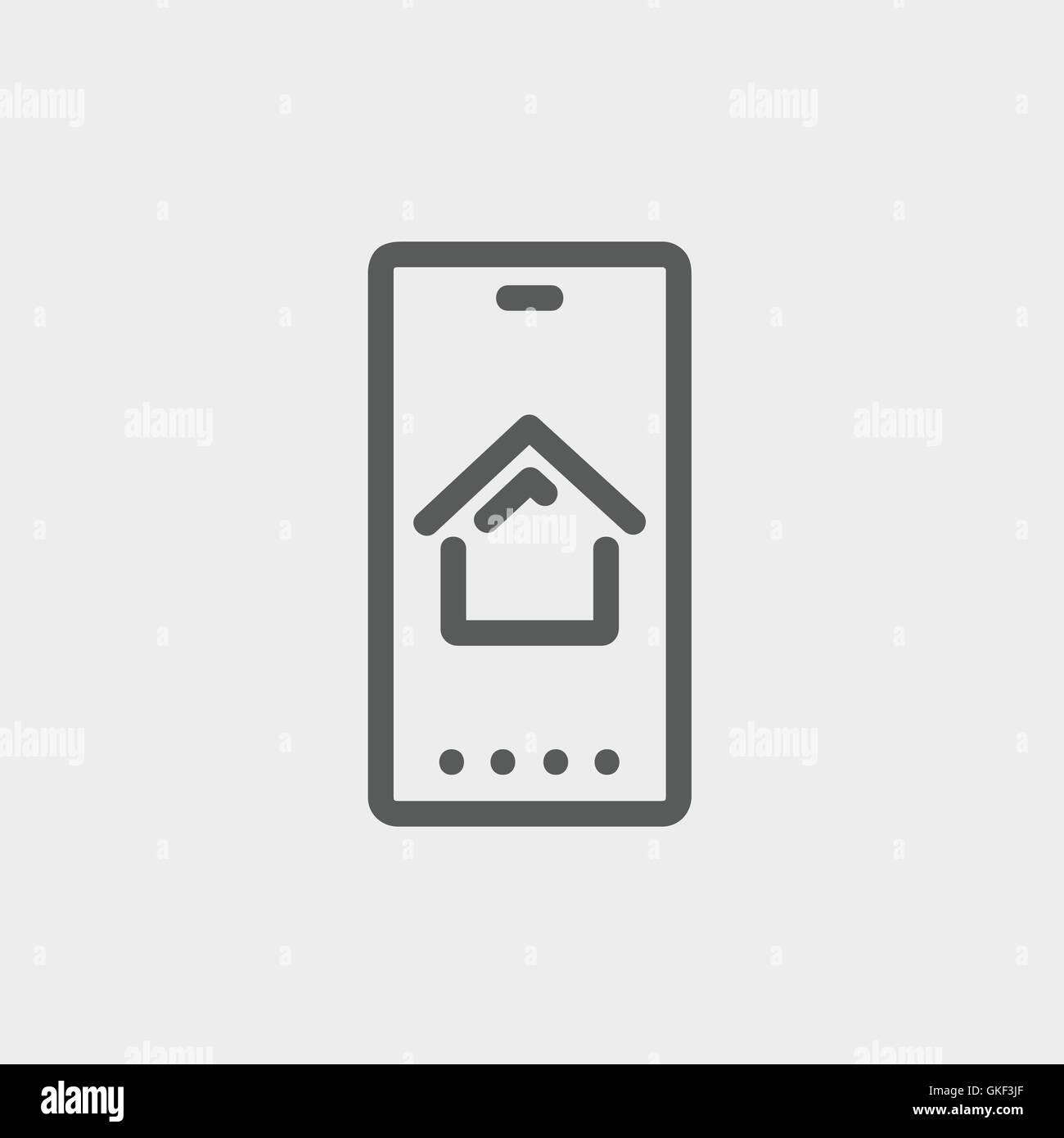 Real Estate Business Kartensymbol dünne Linie Stock Vektor