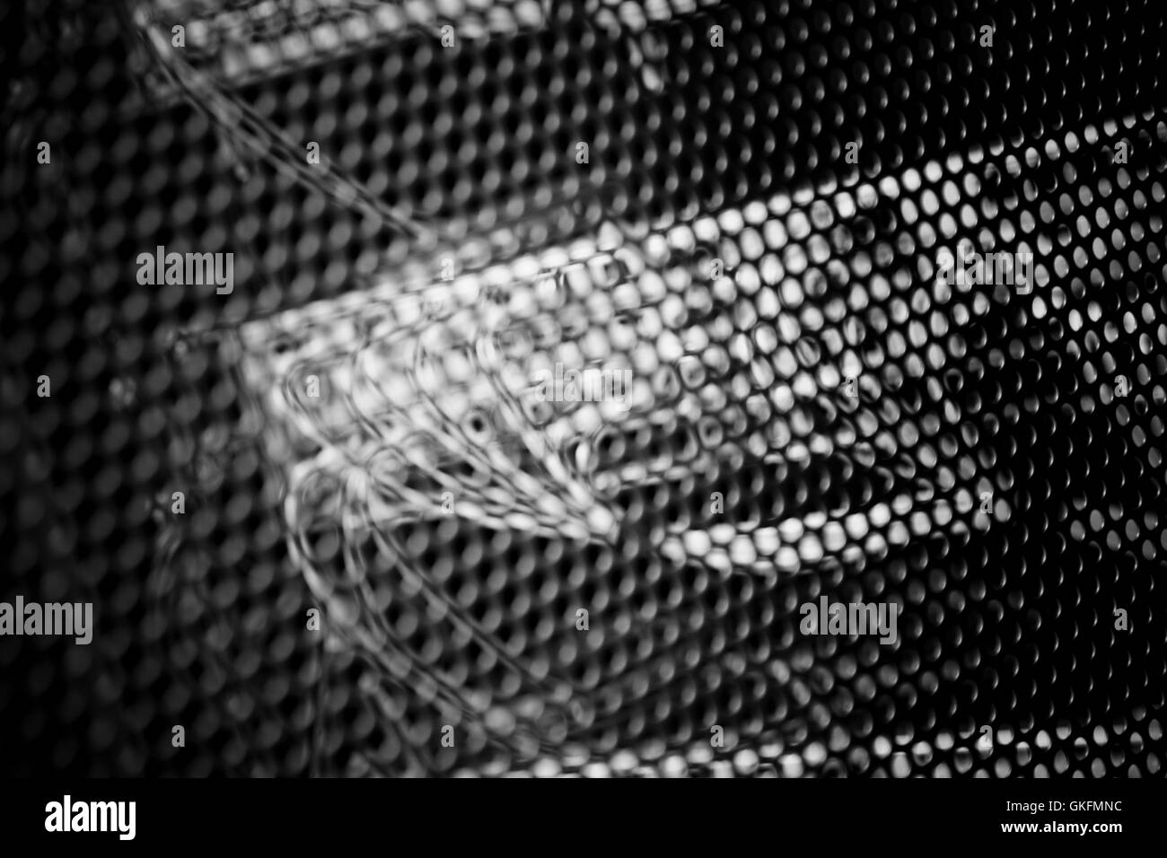 Netzwerk-Switch hinter Gitter Stockfoto