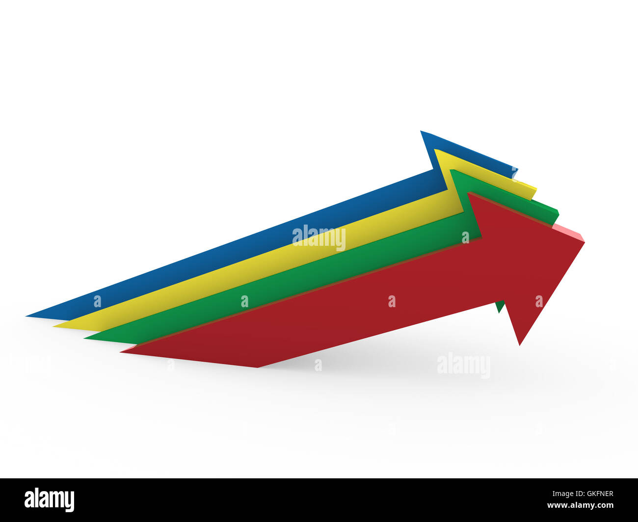 3D Pfeil hoch bunt Stockfoto 3D Pfeil hoch bunt Stockfoto