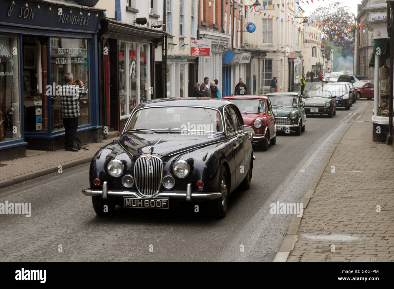 Kington, Herefordshire, England. 21. August 2016.  Eine Vielzahl von Oldtimern waren auch bei der Rallye gesehen. Bildnachweis: Andrew Compton/Alamy Live-Nachrichten Stockfoto