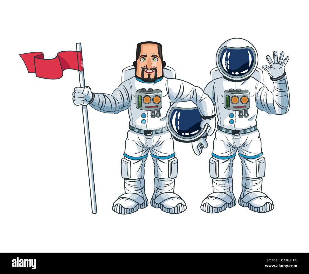 Astronaut Weltraum-Cartoon-design Stock Vektor