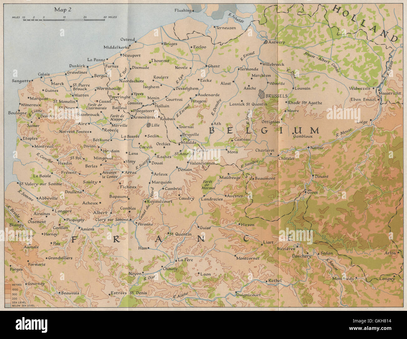 pic Karte Nordfrankreich-Belgien https www alamy de stockfoto flandern im jahre 1940 nordfrankreich belgien gebr 1953 vintage karte 115320160 html