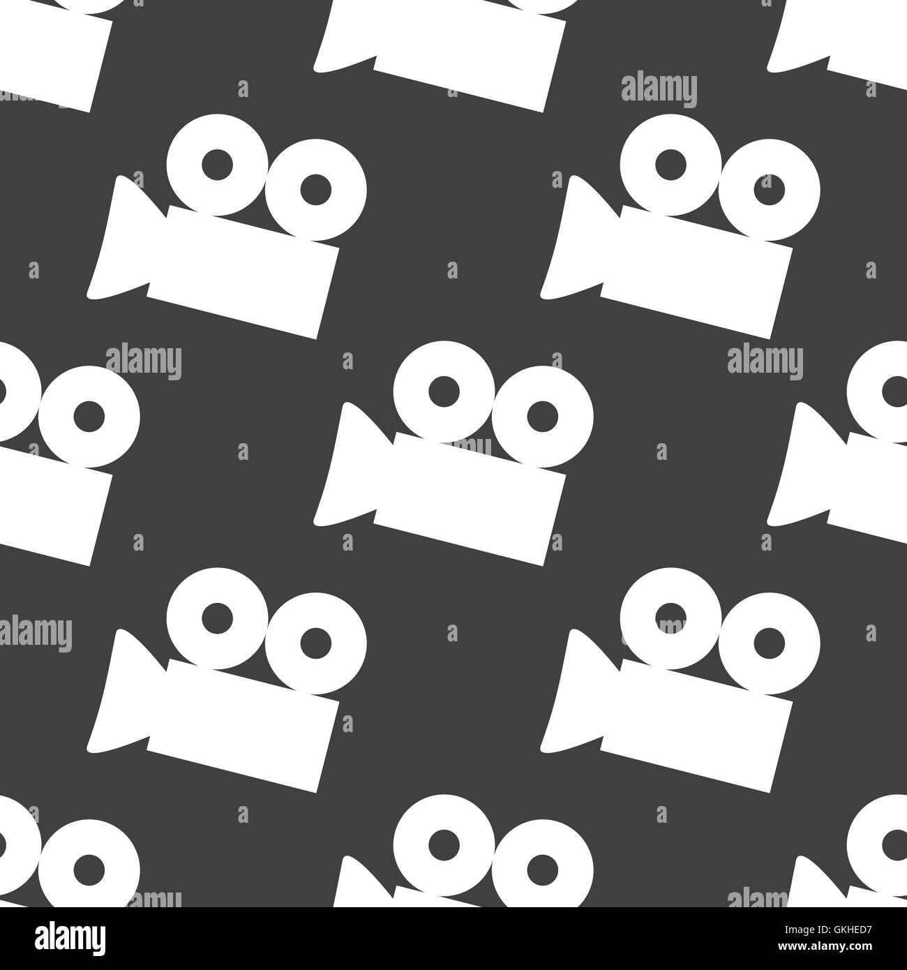 Web-Video-Kamera-Symbol. flaches Design. Graue Musterdesign. Stock Vektor