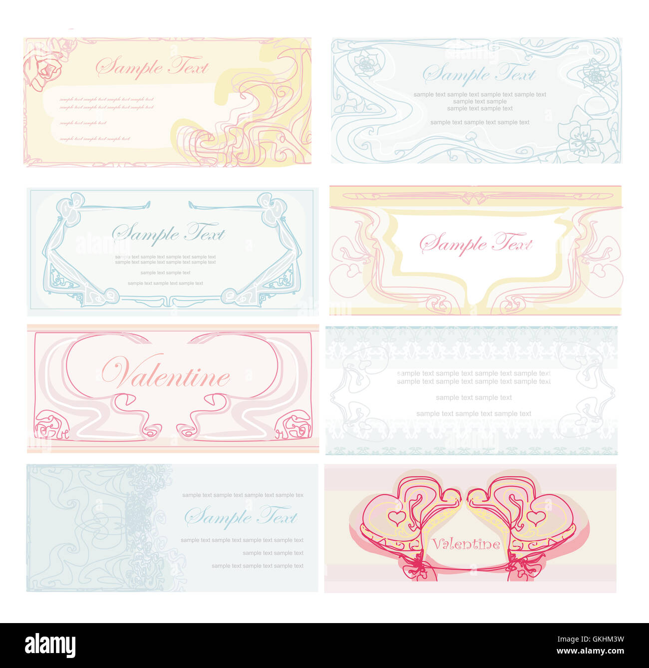 Visitenkarten-set Stockfoto