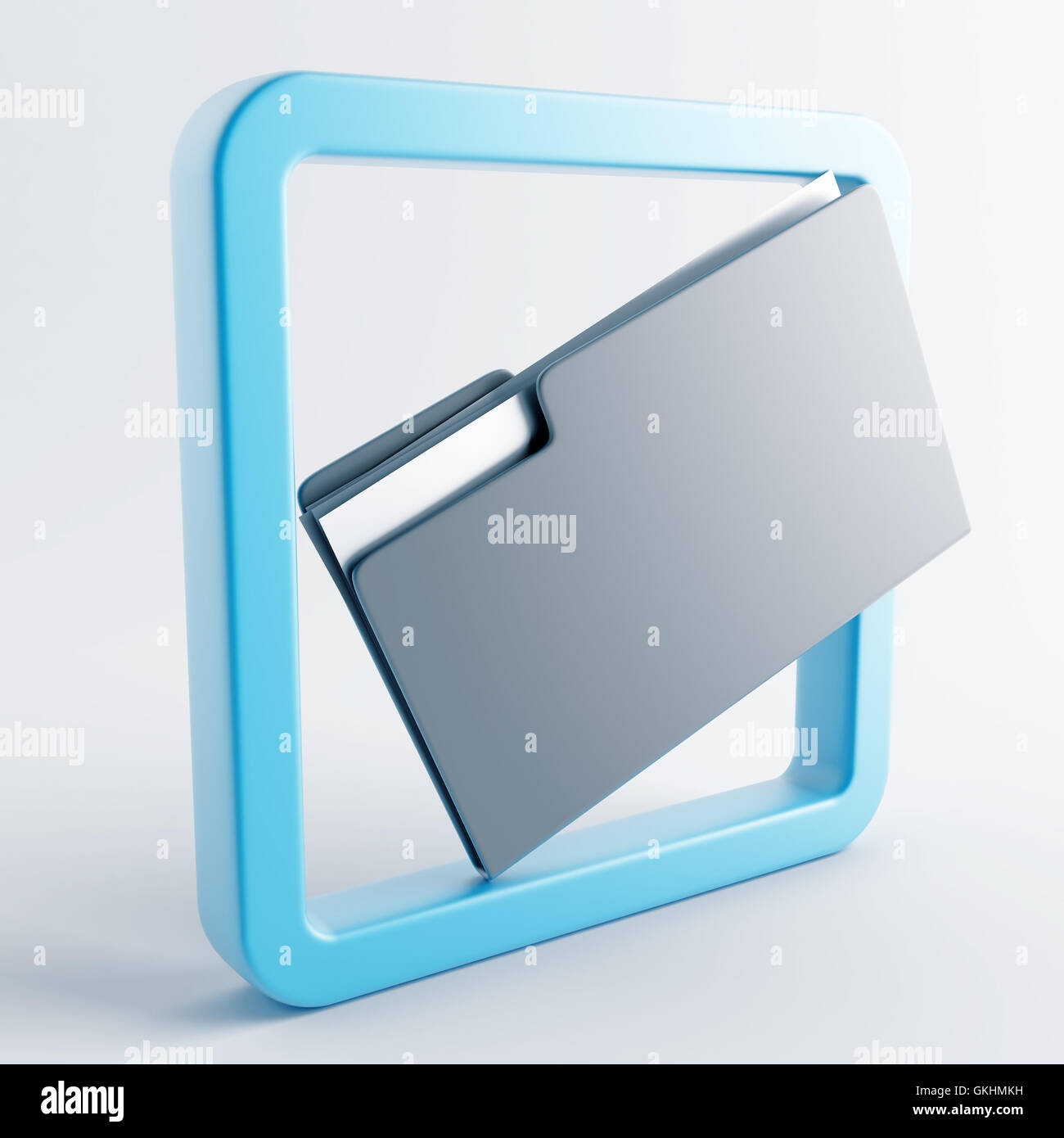 Symbol in grau-blau Stockfoto