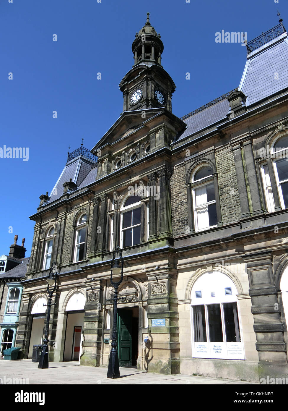 Buxton Rathaus, Marktplatz, Buxton, Derbyshire, England, UK Stockfoto