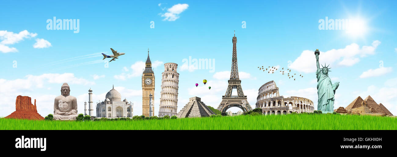 Reisen-Denkmal-Modell Stockfoto