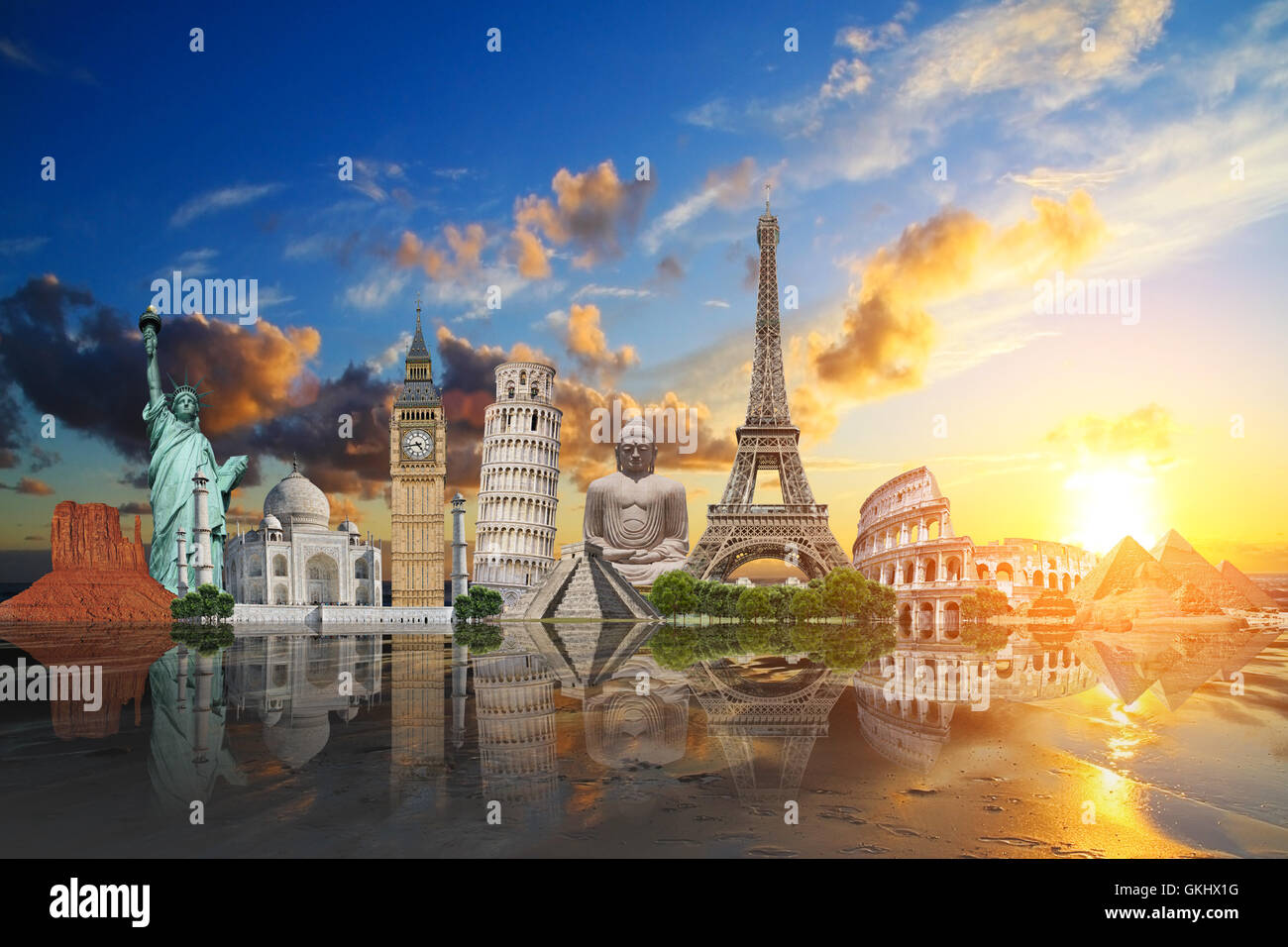 Reisen-Denkmal-Modell Stockfoto