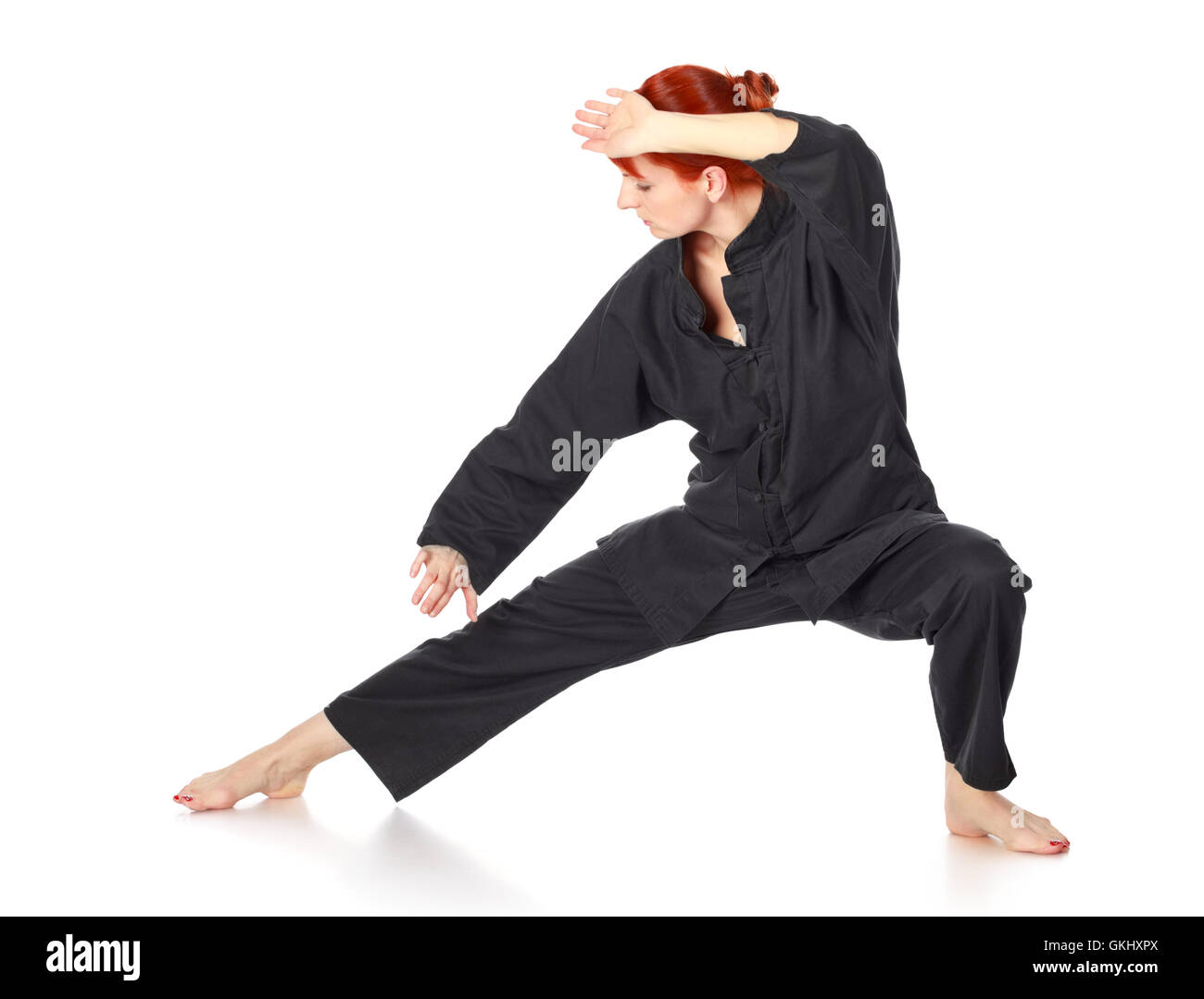 Wushu-Frau Stockfoto