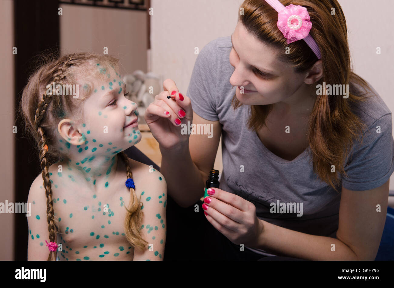 Gesichtshaut kleine Stockfoto