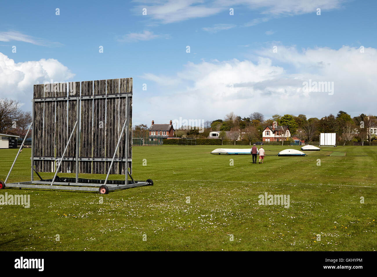 Holywood-Kricket-Verein pitch-Nordirland Stockfoto
