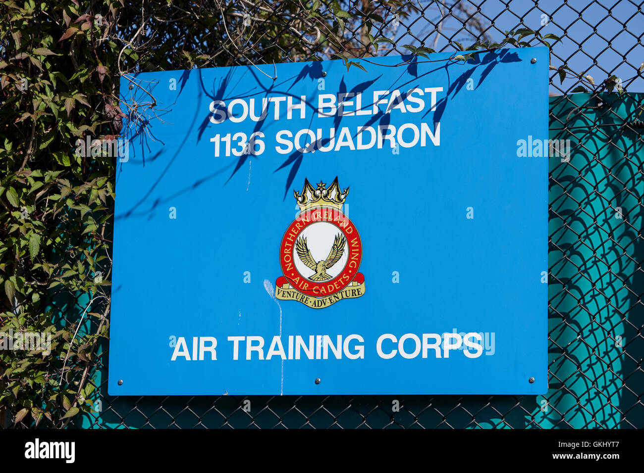 britische Armee air Training Corps South Belfast 1136 Zeichen Staffelabzeichen Stockfoto