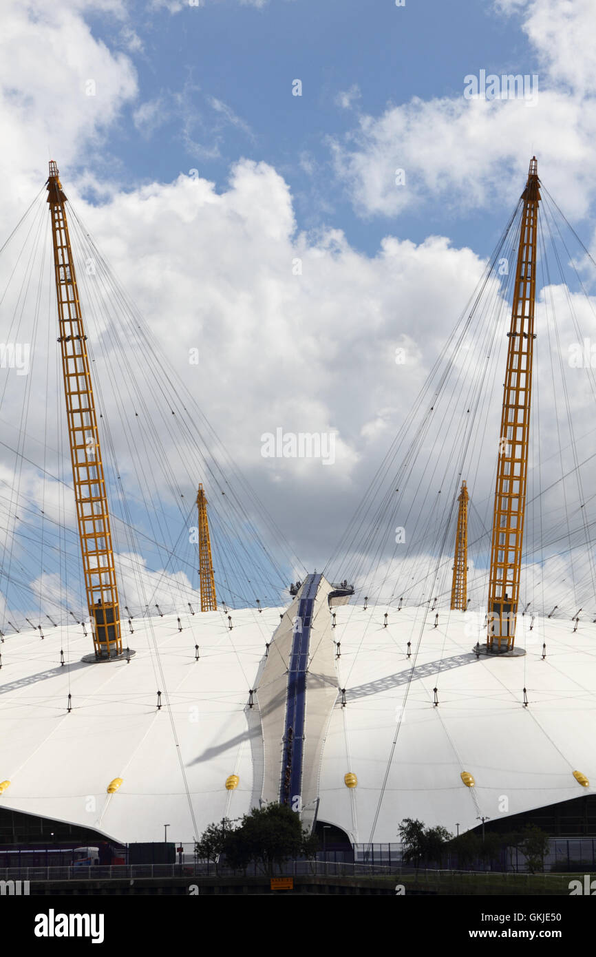 Die O2 Millennium Dome, Greenwich, London, England, Vereinigtes Königreich. Stockfoto