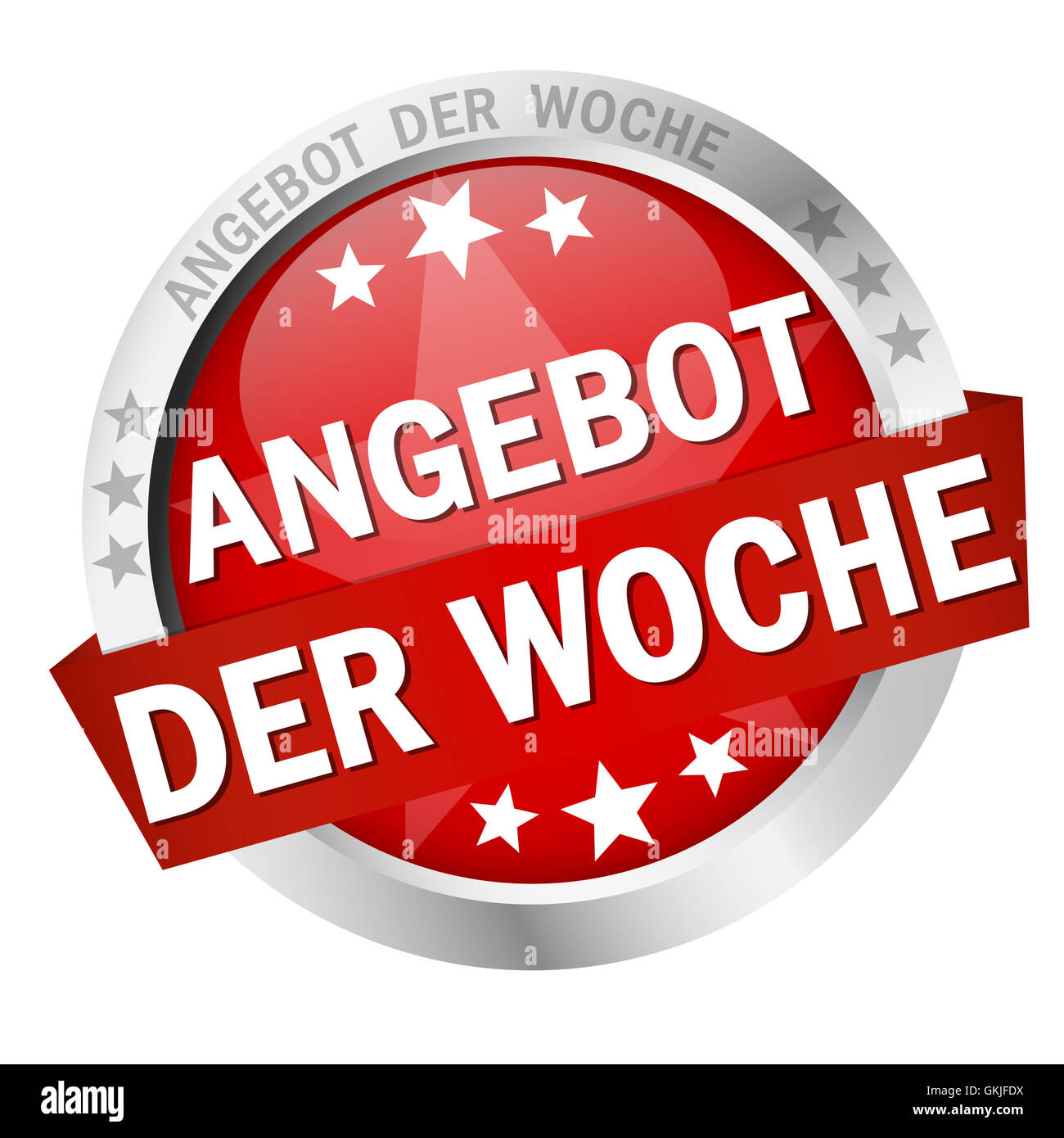 Schaltfläche mit Banner-Deal der Woche Stockfoto