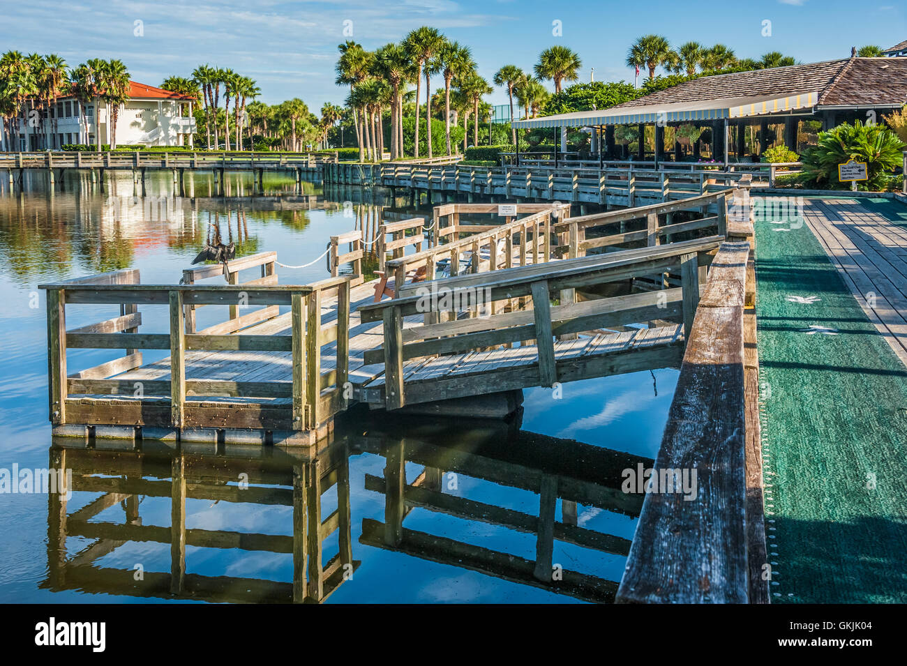 Der luxuriöse Waterfront Golfclub im Ponte Vedra Inn & Club Resort in Ponte Vedra Beach, Florida, USA. Stockfoto