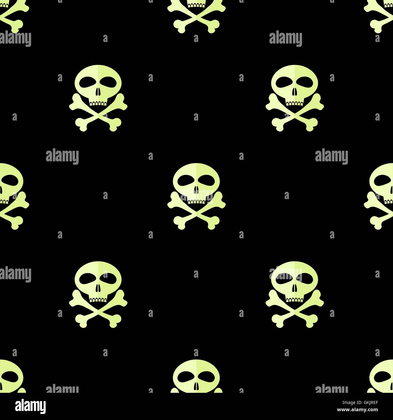 Skull Cross Bones nahtlose Muster Stock Vektor