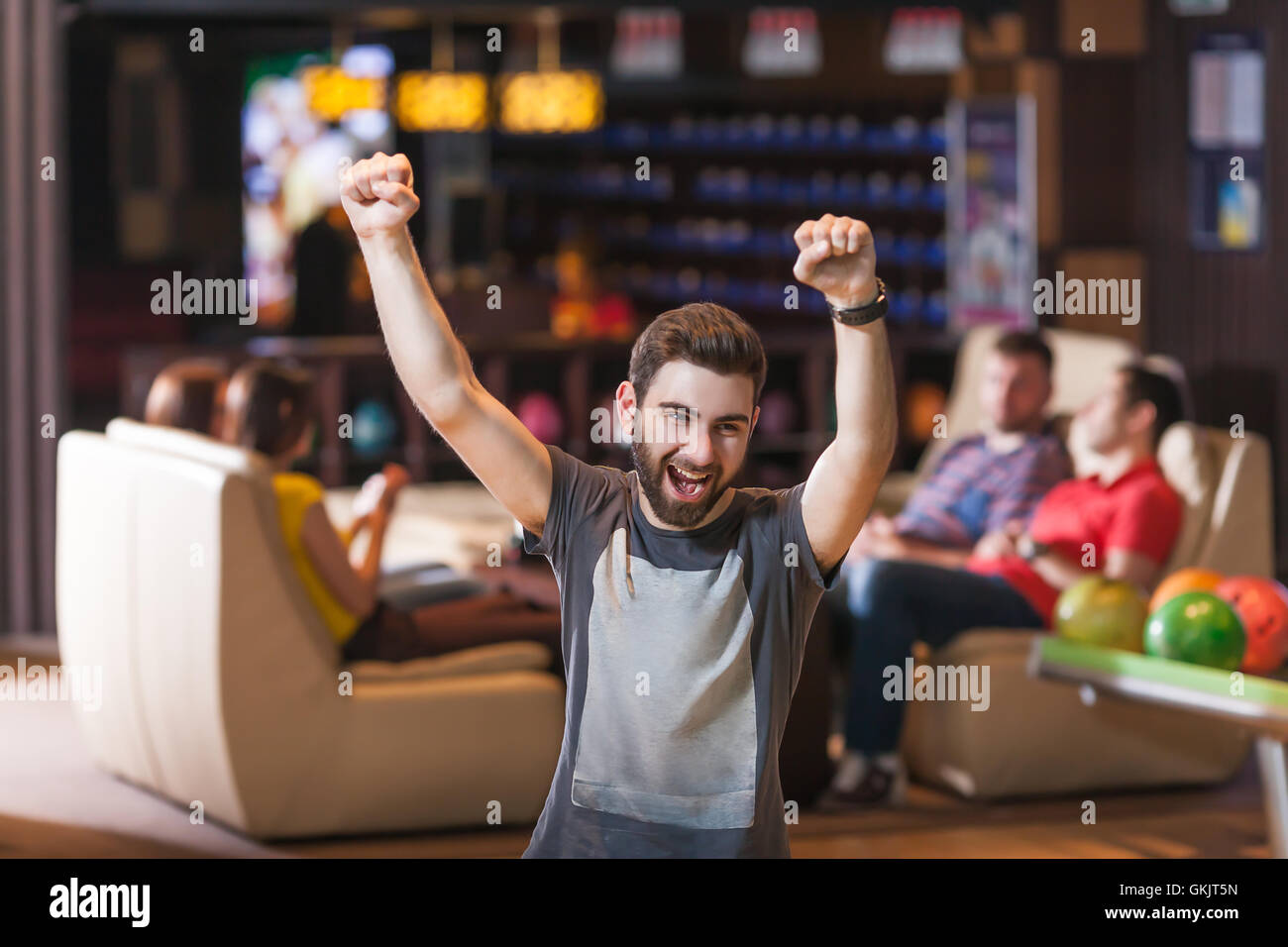 Glücklicher Mann Stockfoto