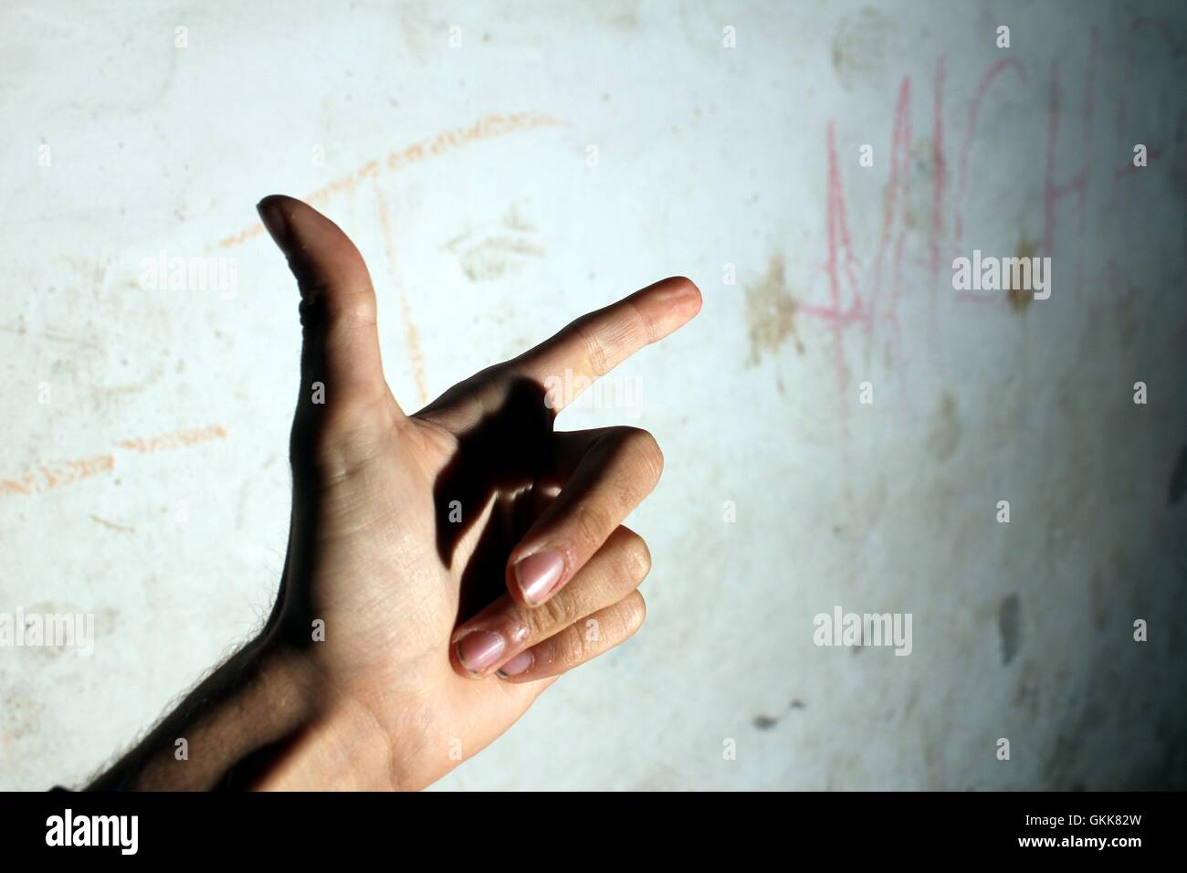 Finger-Pistole Stockfoto