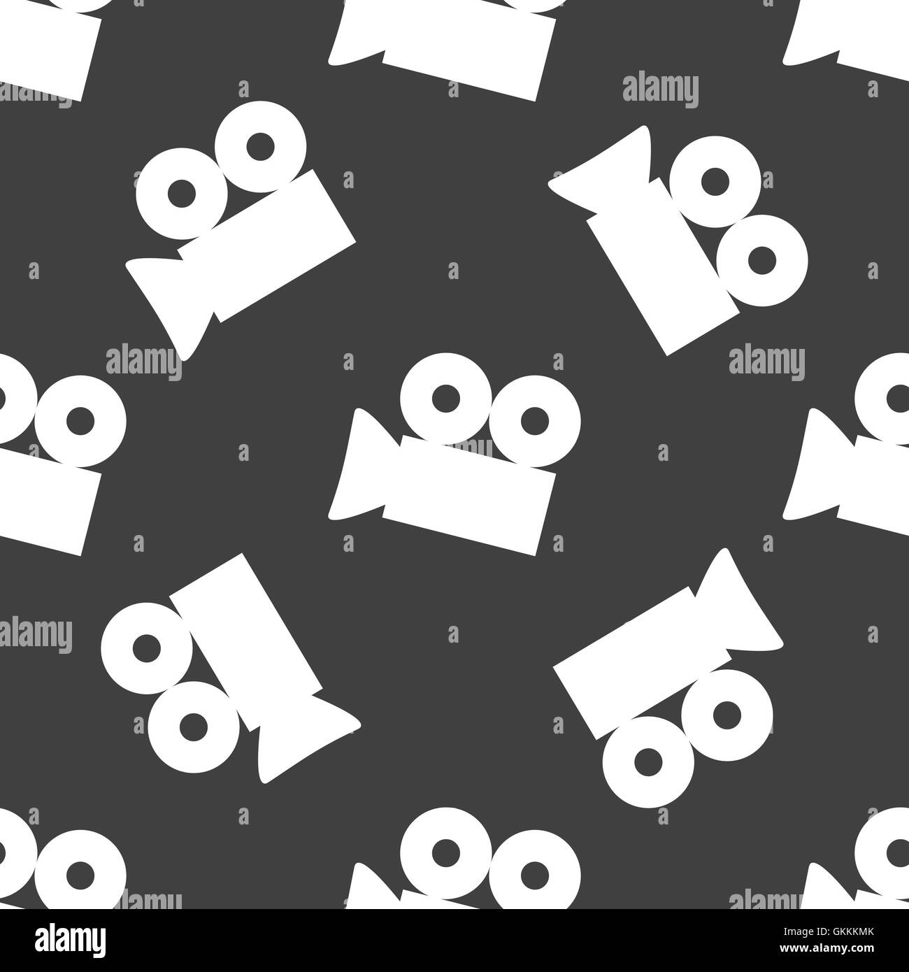 Web-Video-Kamera-Symbol. flaches Design. Graue Musterdesign. Stock Vektor