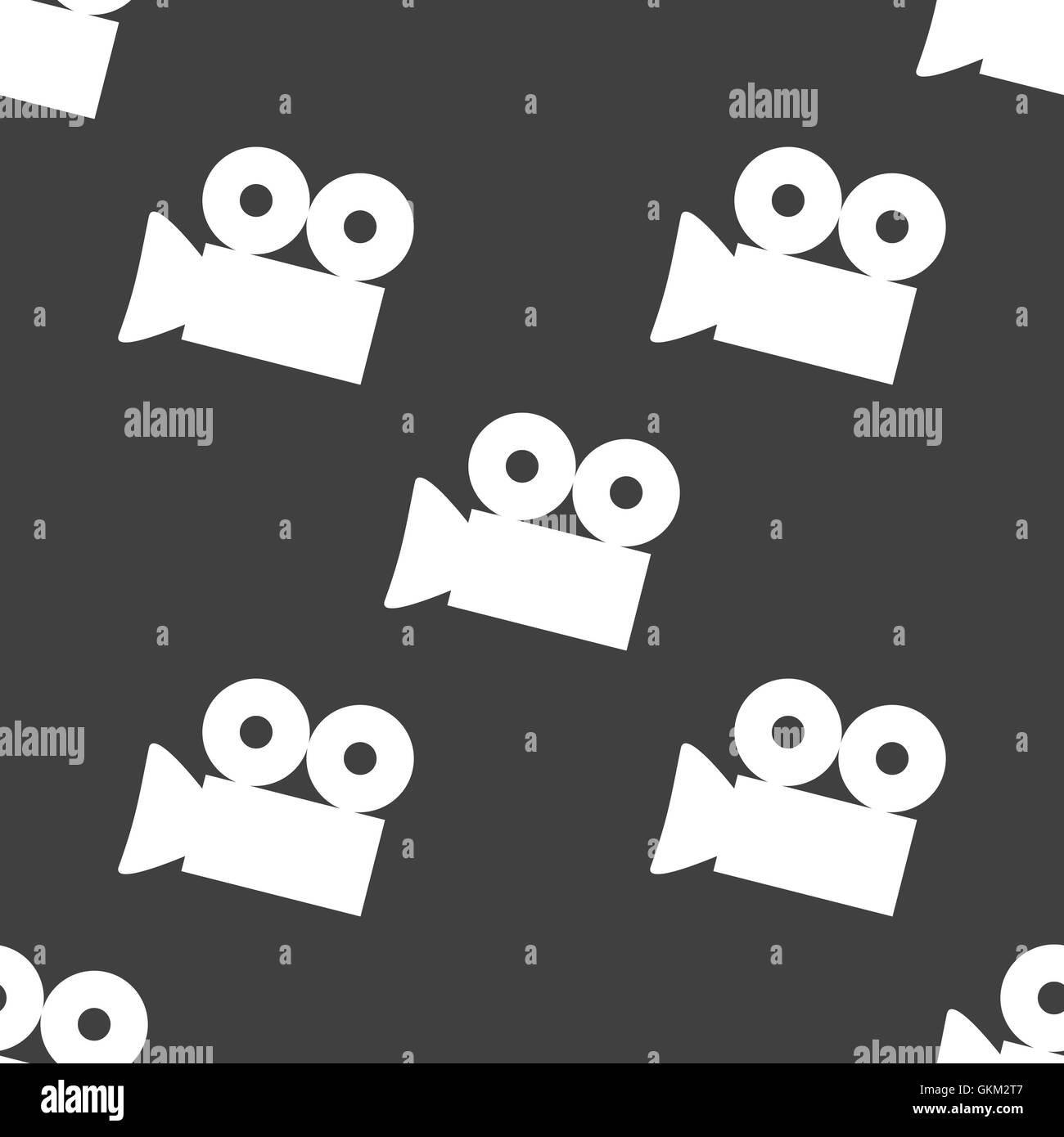 Web-Video-Kamera-Symbol. flaches Design. Graue Musterdesign. Stock Vektor