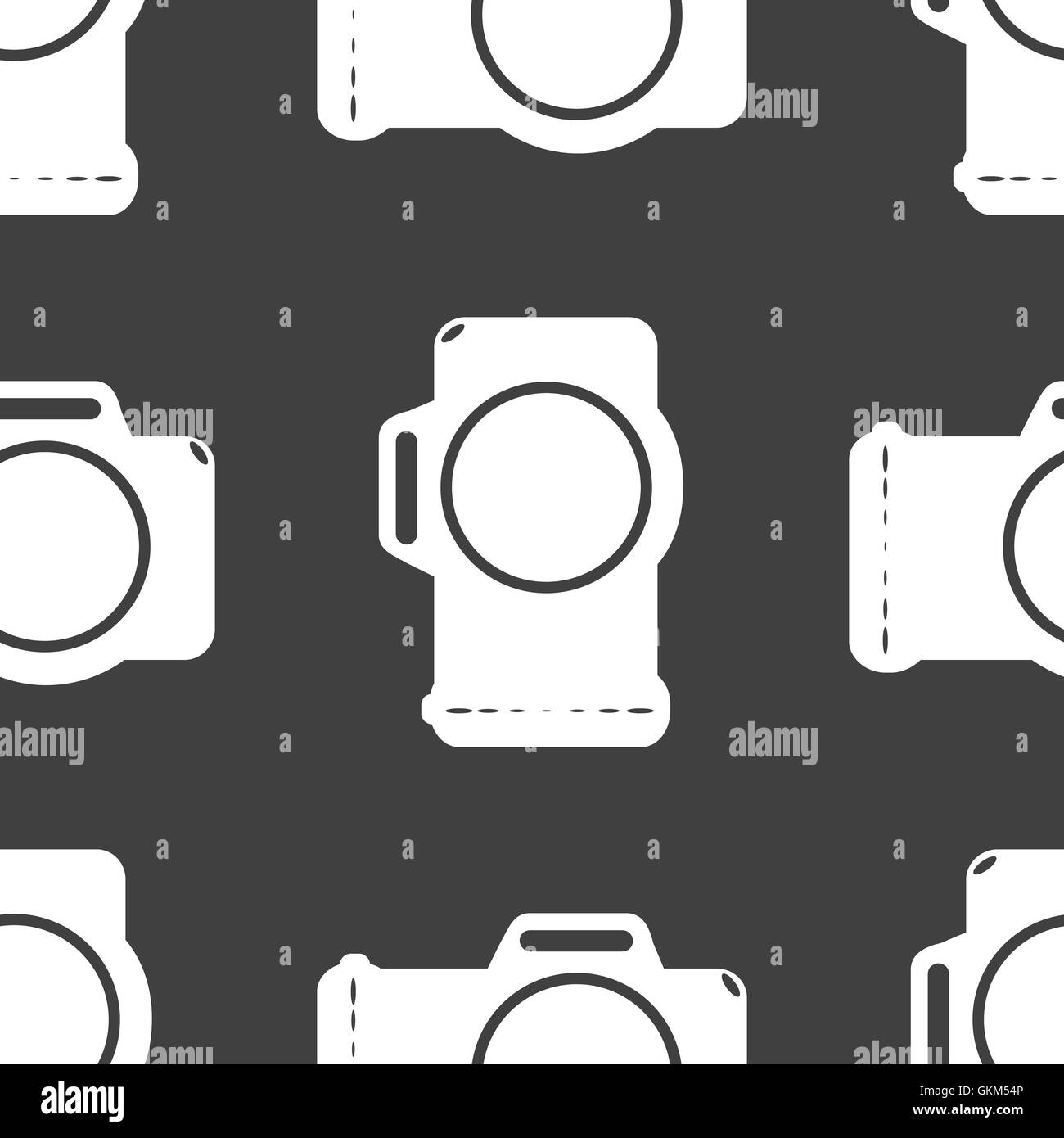 Foto Kamera Web Icon. flaches Design. Graue Musterdesign. Stock Vektor