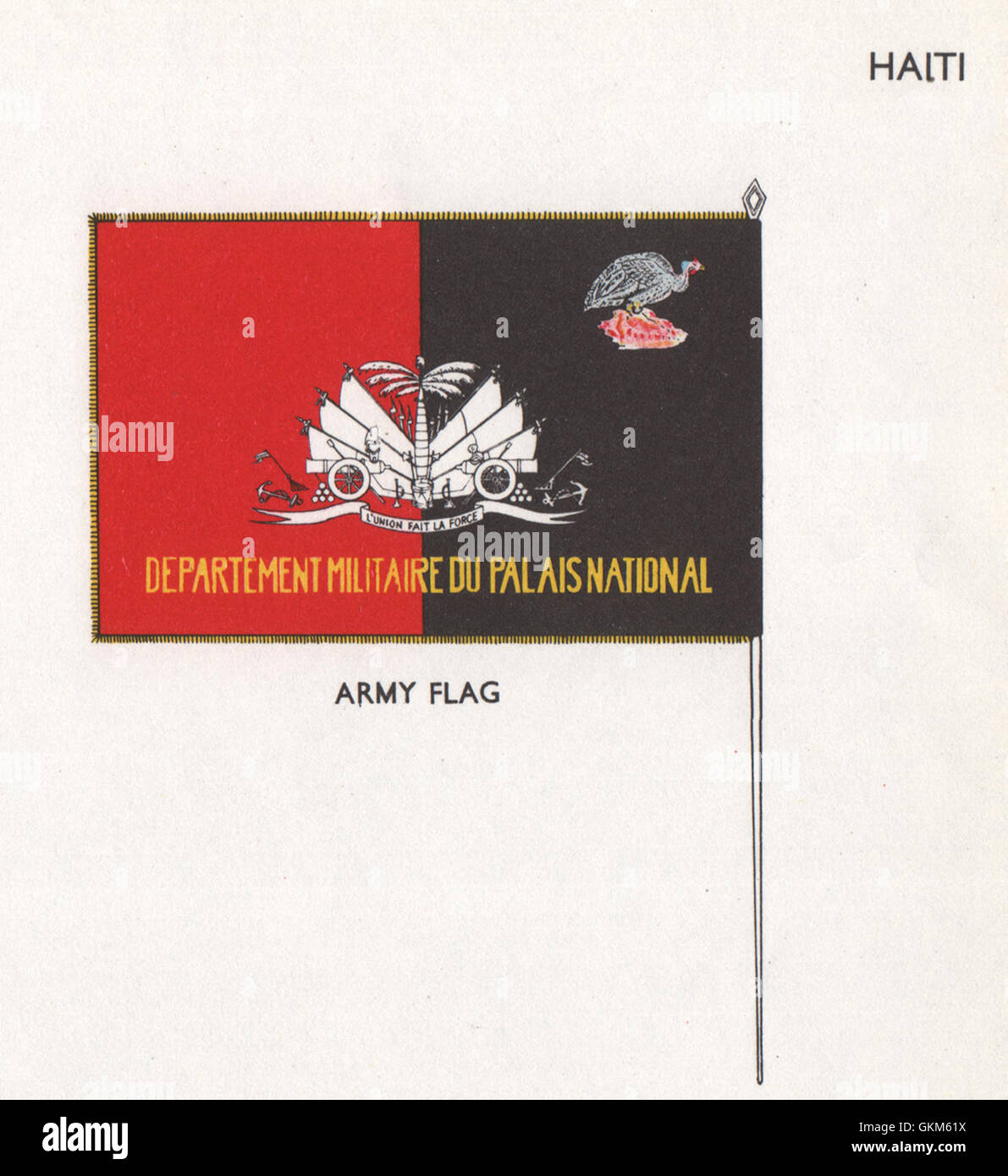 HAITI-FLAGS. Armee-Flagge, Jahrgang 1958 drucken Stockfoto