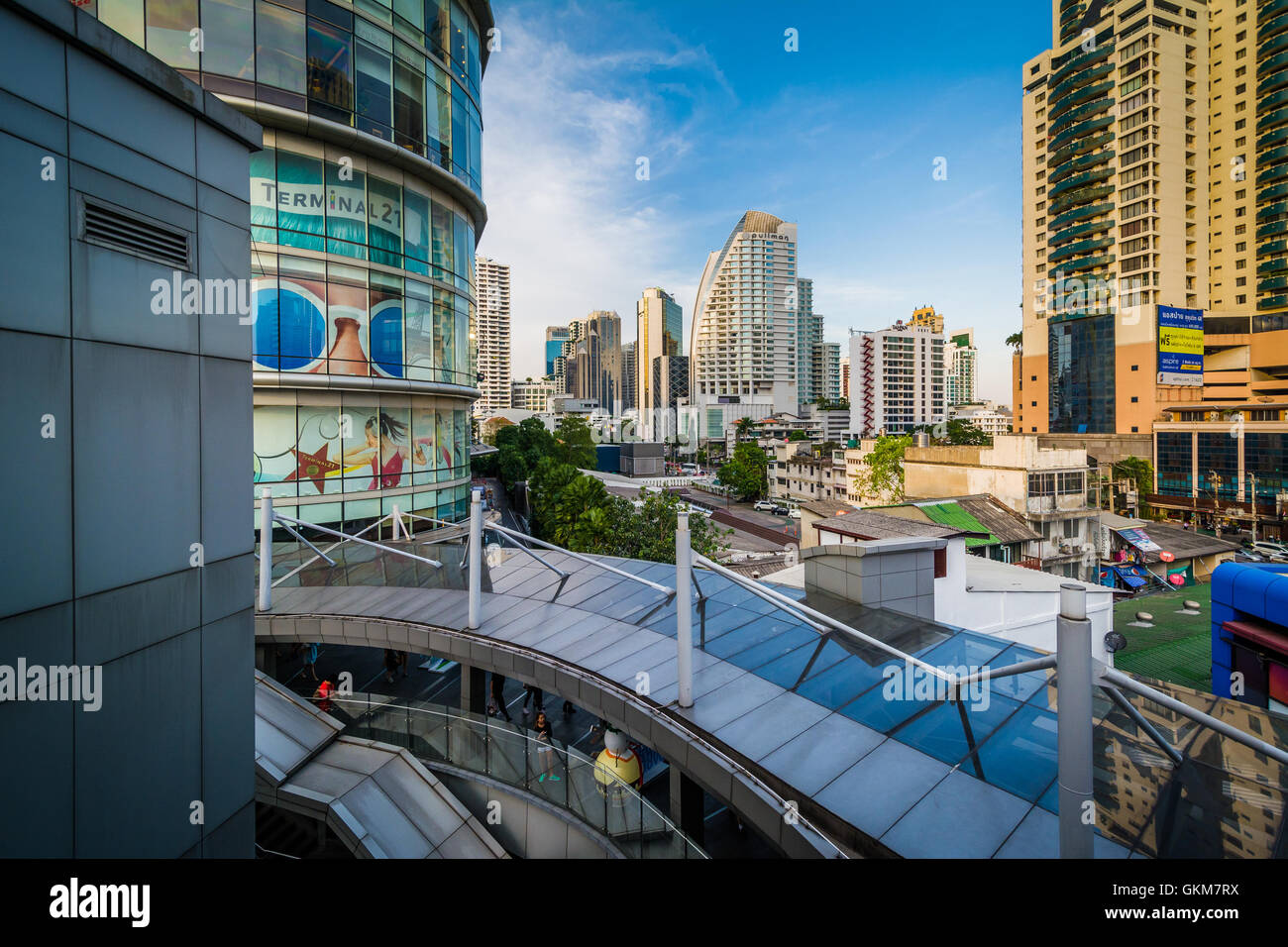 Gebäude Asok, in Bangkok, Thailand. Stockfoto