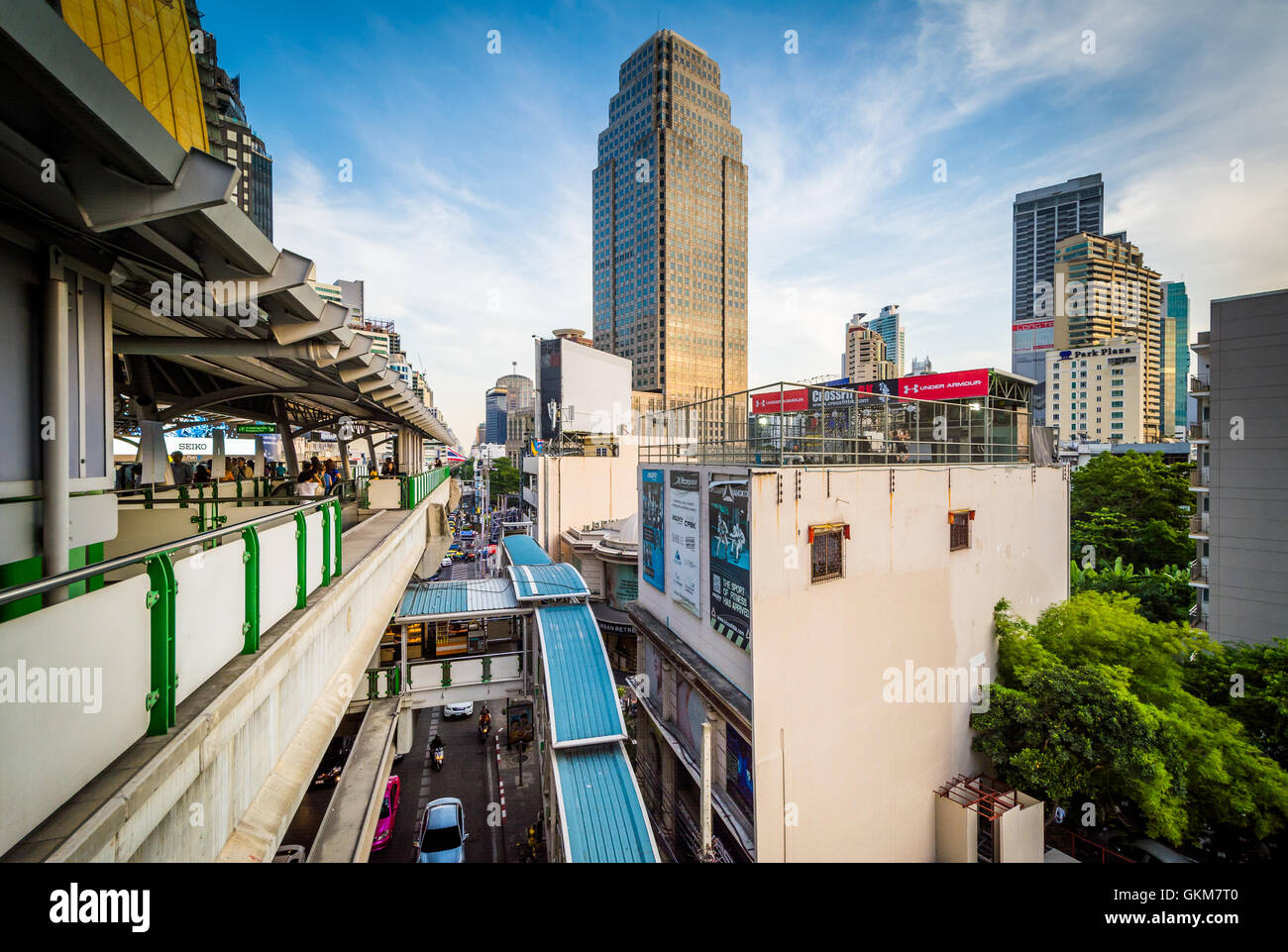 Gebäude Asok, in Bangkok, Thailand. Stockfoto