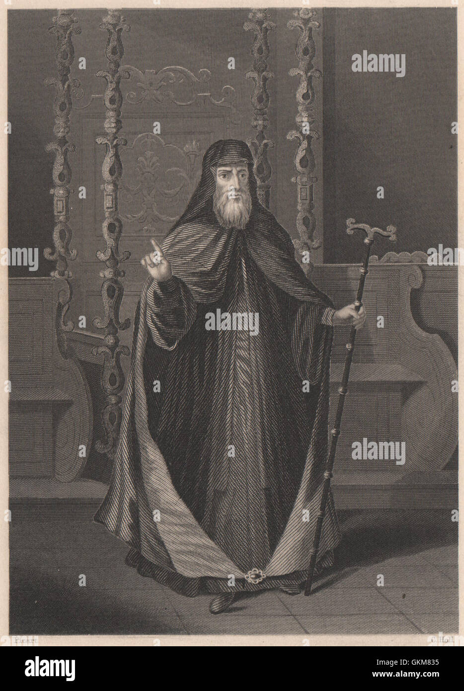 Griechischen Ökumenischer Patriarch von Konstantinopel, 18 C. Östliche orthodoxe Kirche, 1840 Stockfoto