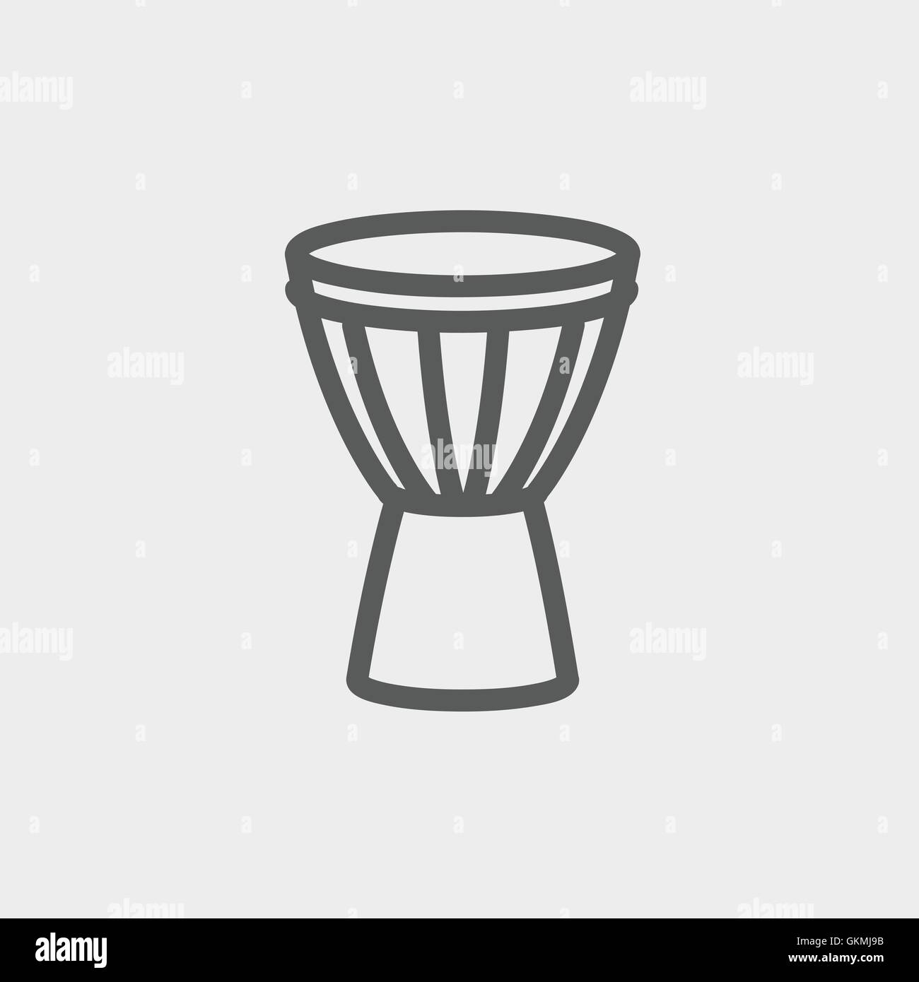 Pauken dünne Liniensymbol Stock Vektor