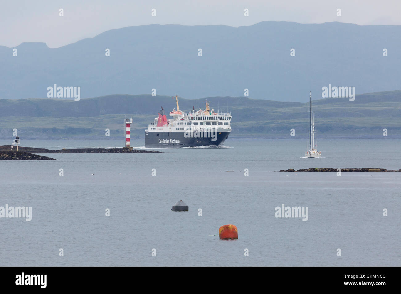 Isle of Mull, Tiree, Coll und Barra aus Oban betreibt Caledonian MacBrayne. Stockfoto