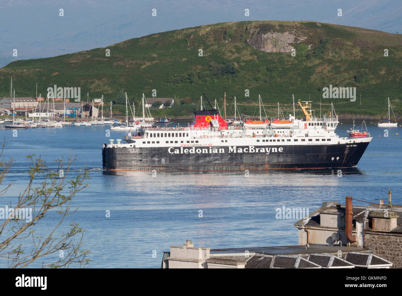Isle of Mull, Tiree, Coll und Barra aus Oban betreibt Caledonian MacBrayne. Stockfoto