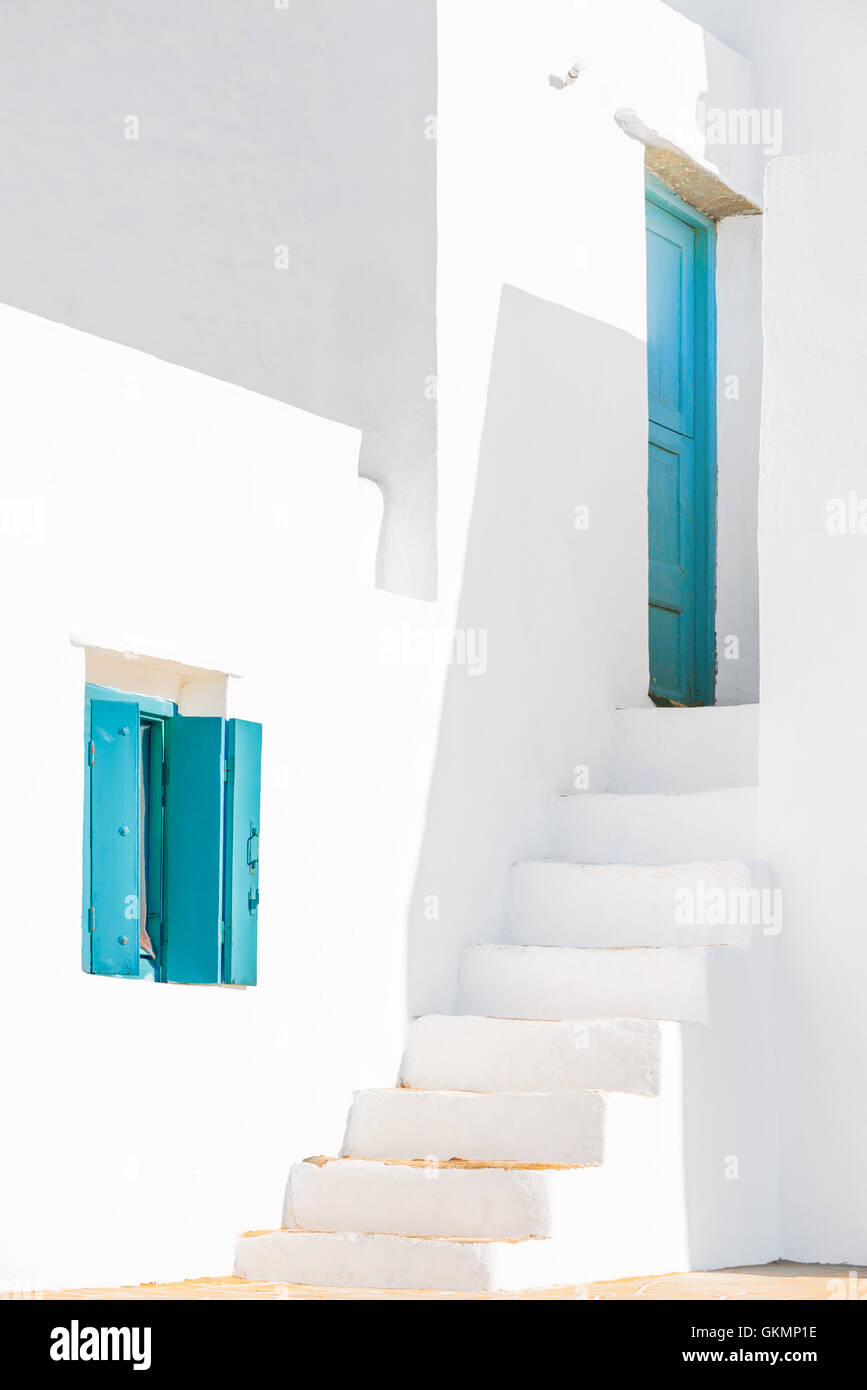 Traditionelles Haus Detail aus Sifnos, Griechenland Stockfoto