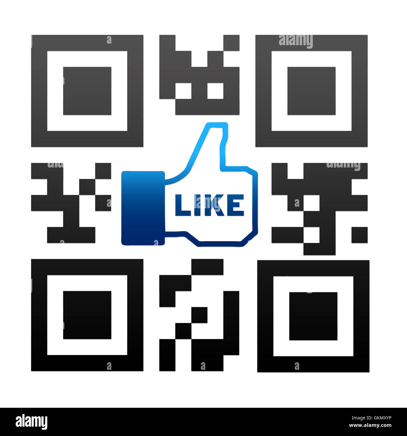 Ich mag QR-Code Stockfoto