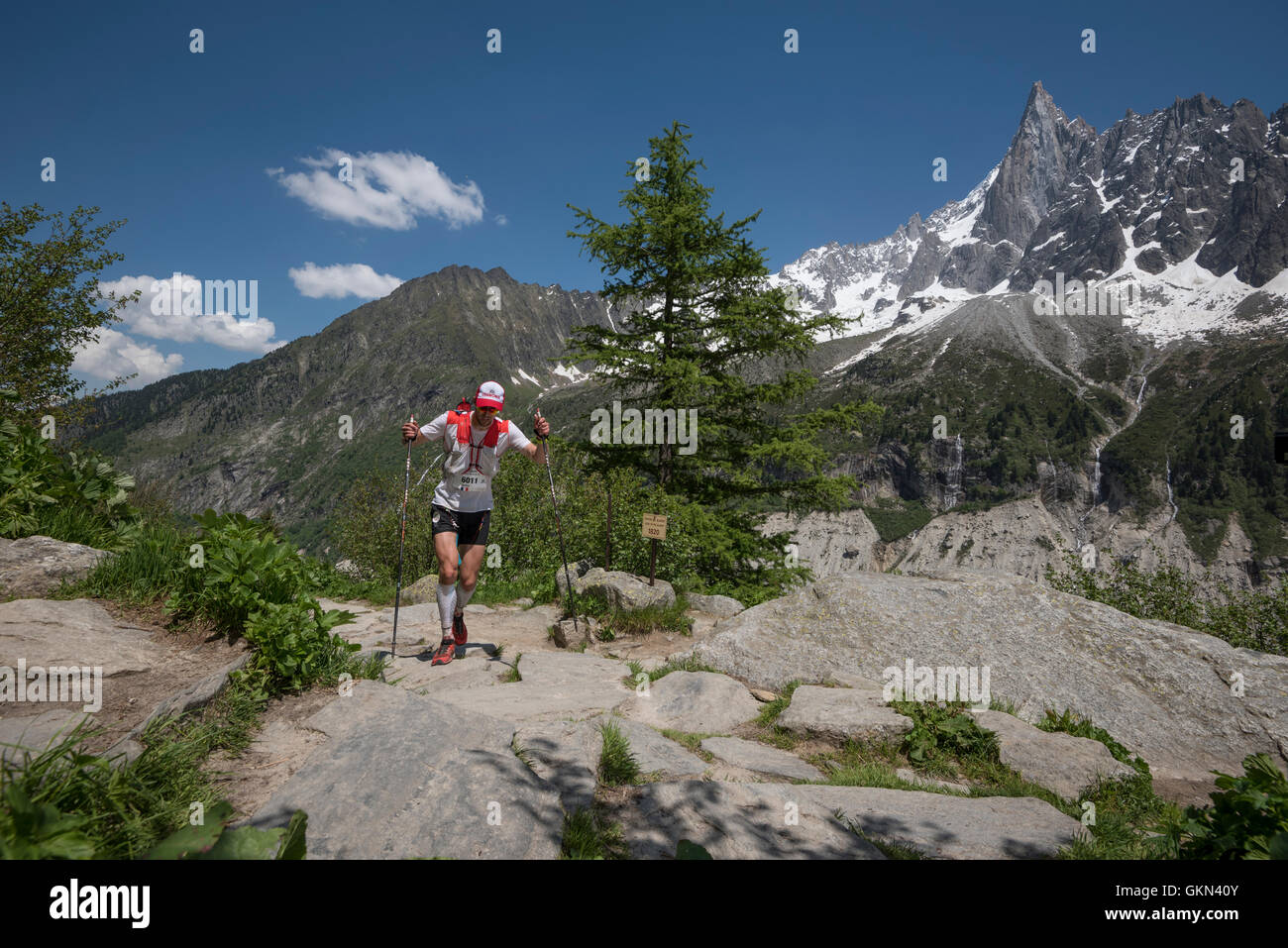 Sacha Devillaz - Chamonix-Trail-running-80 Km 2016 Stockfoto