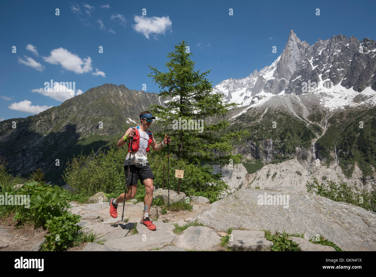 Christiaan Greyling - Chamonix-Trail-running-80 Km 2016 Stockfoto