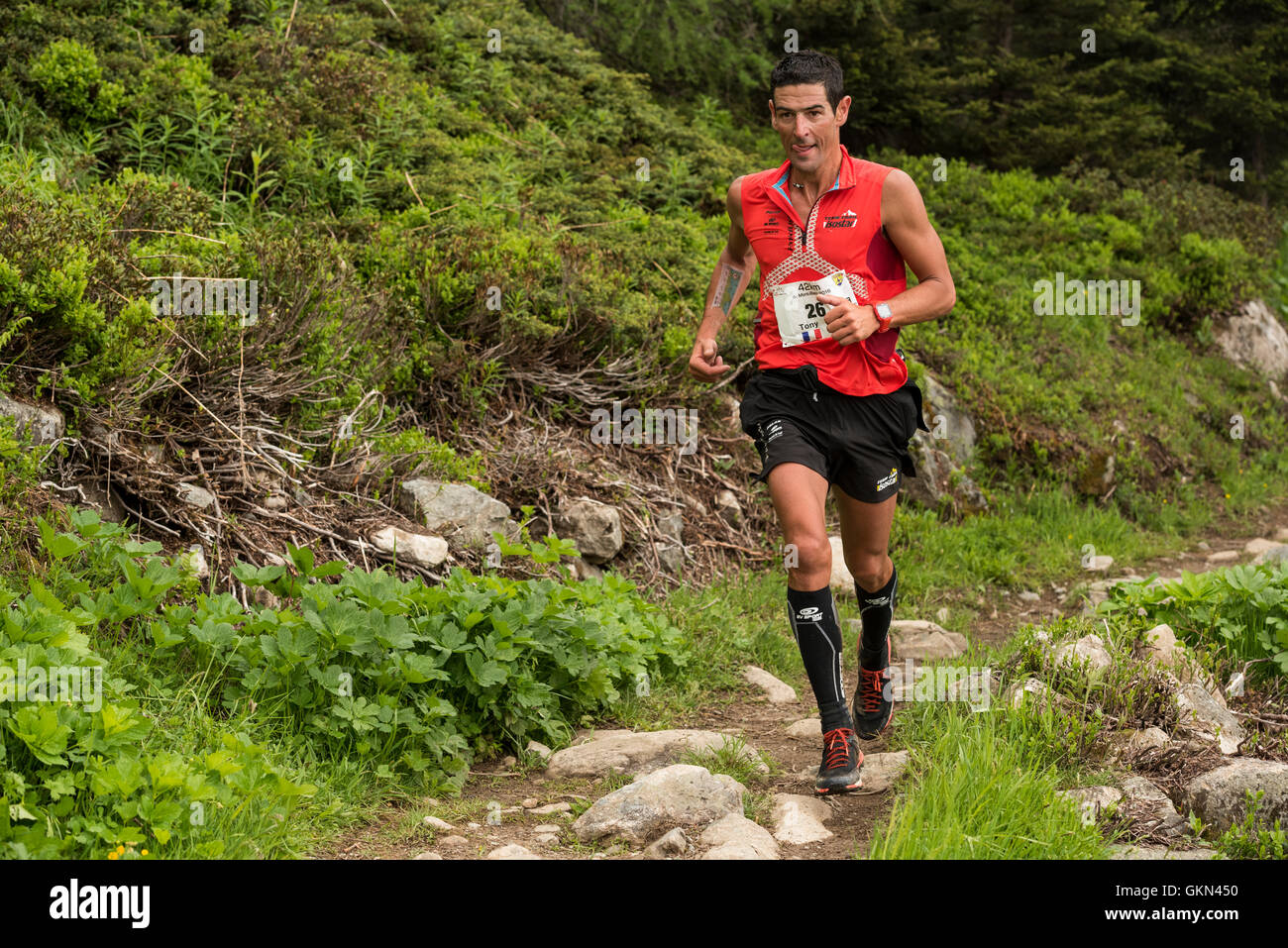 Tony Moulai - Chamonix-Trail-running-Marathon 2016 Stockfoto