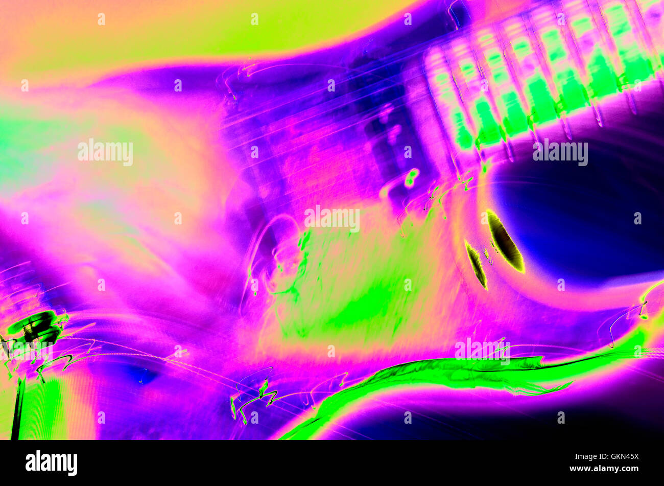 psychedelische Gitarren Stockfoto