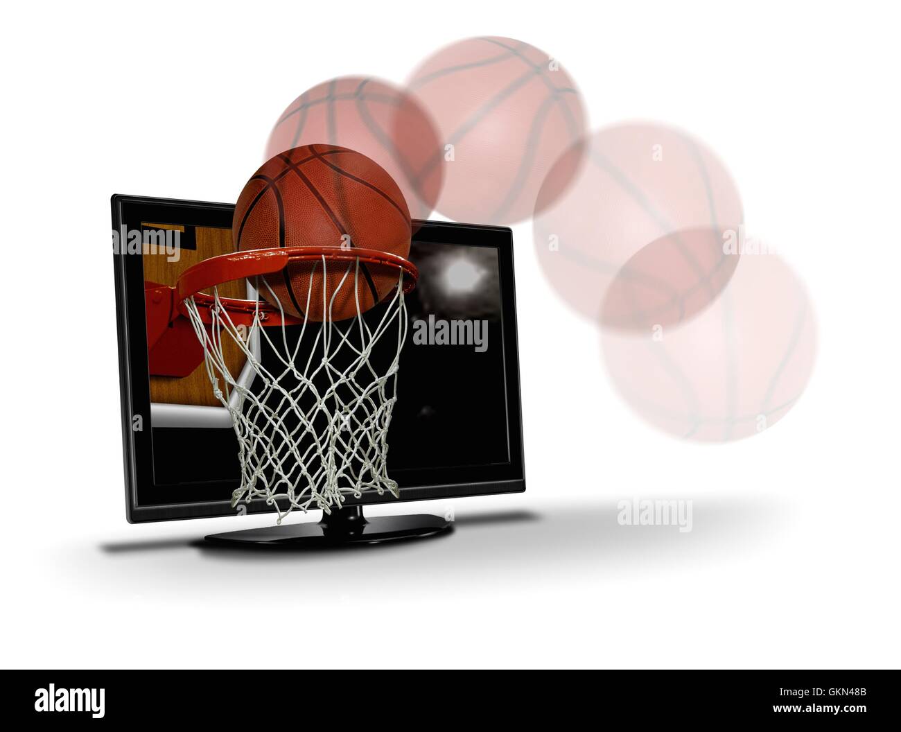 Basketball Shooting auf LCD Stockfoto