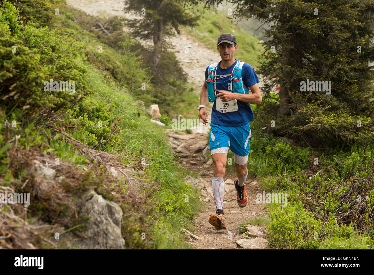 Jonathan Colombet - Chamonix-Trail-running-Marathon 2016 Stockfoto