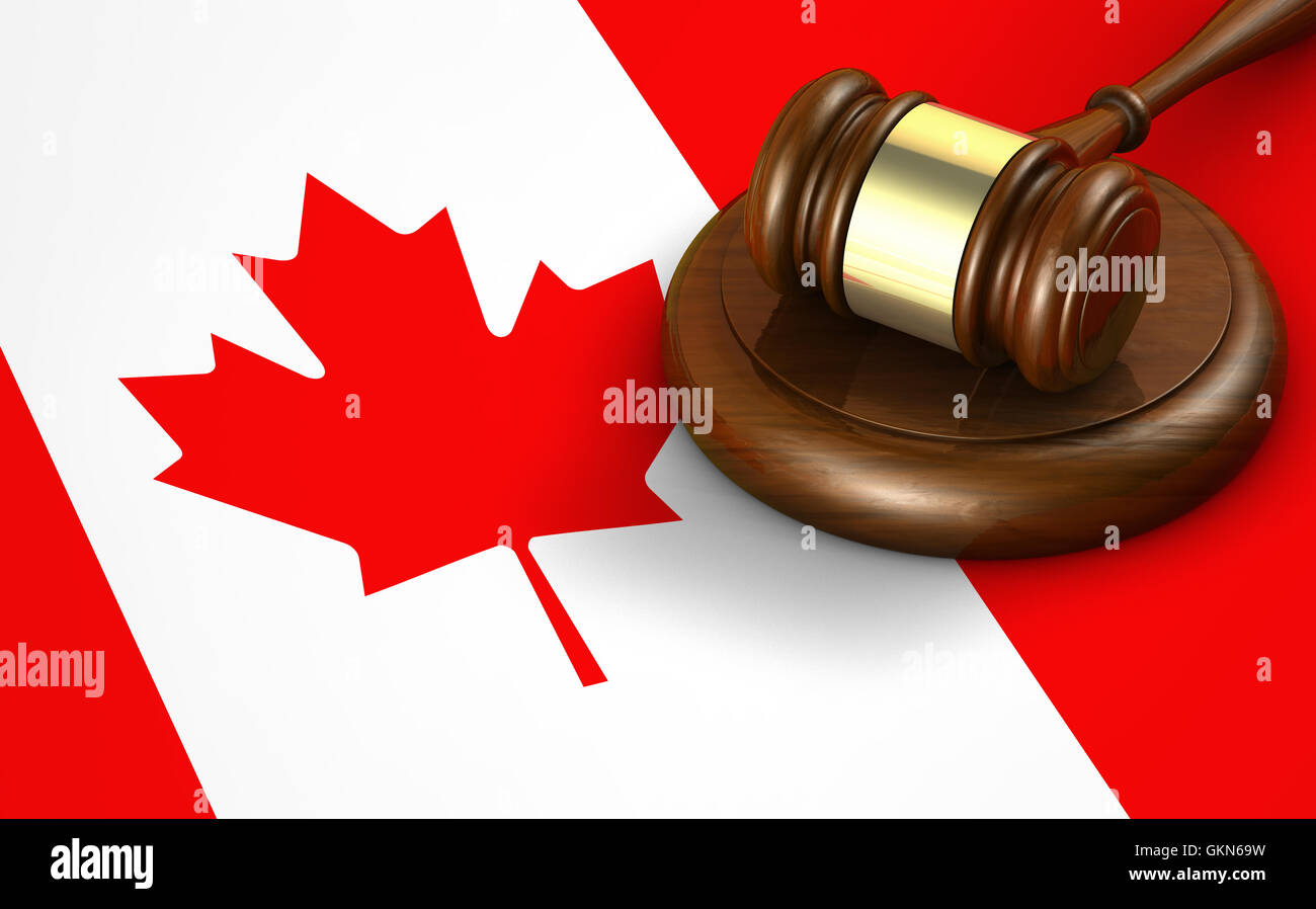 Kanada-Gesetz, Recht und Gerechtigkeit-Konzept. Stockfoto