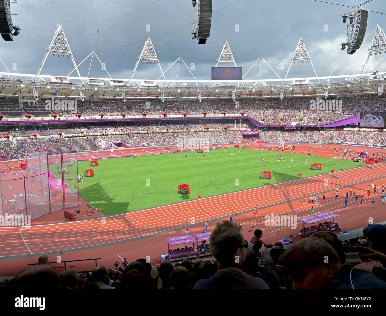 London, England. 3. August 2012. Leichtathletik im Olympia-Stadion für die Olympischen Sommerspiele 2012 in London. Stockfoto