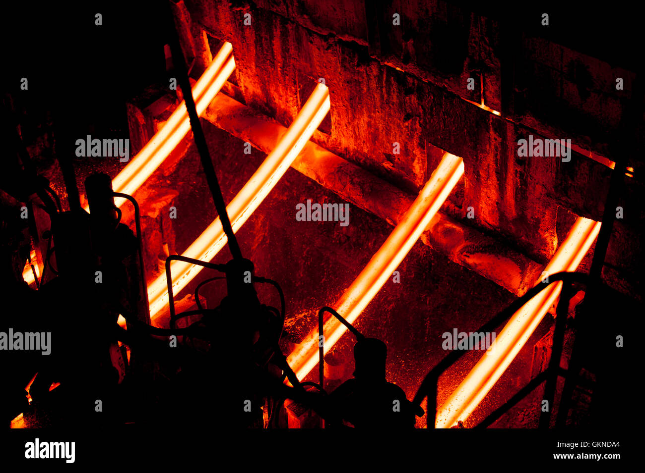 Stahlwerk Stockfoto