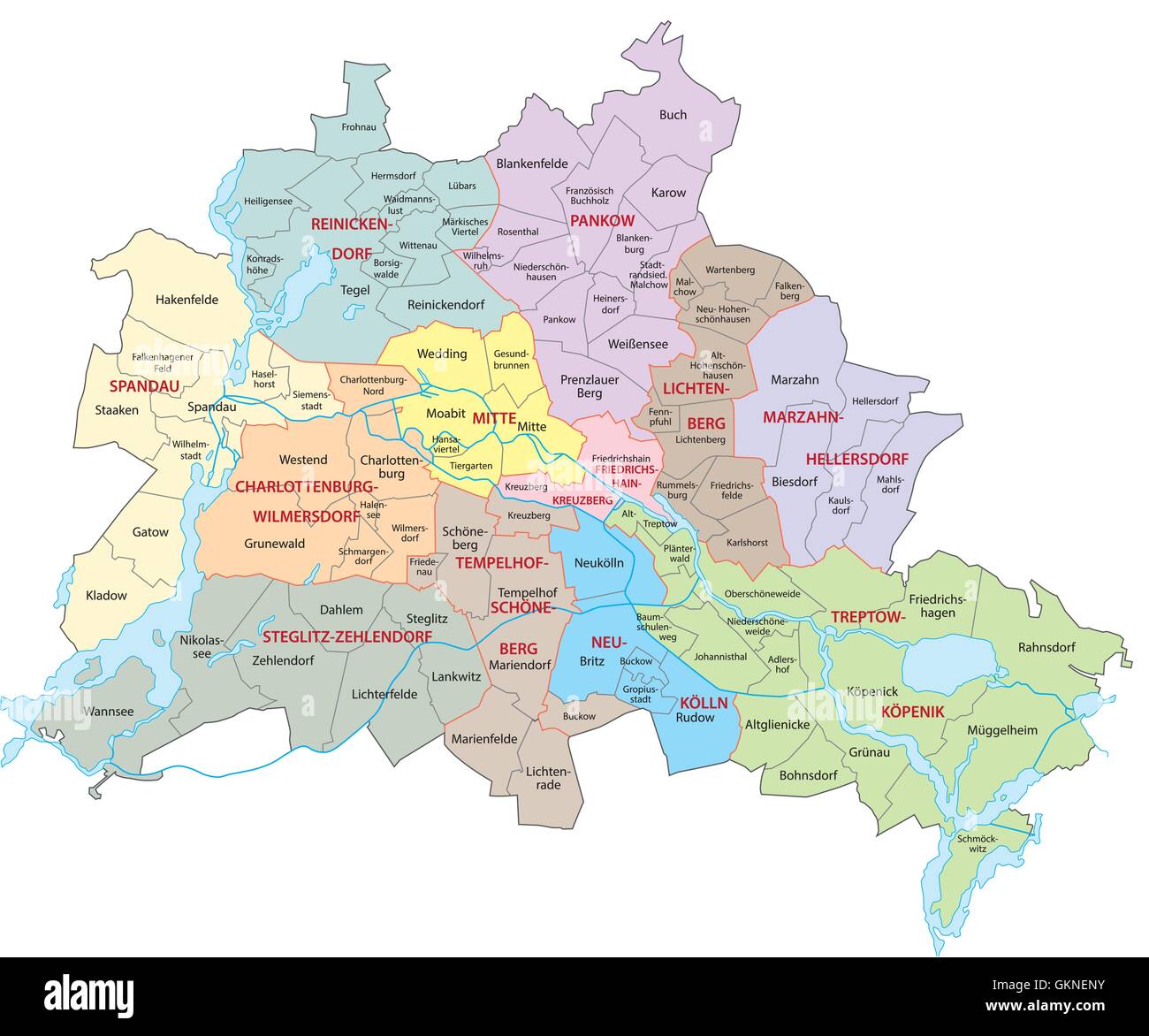 Karte Von Berlin Mit Stadtteilen