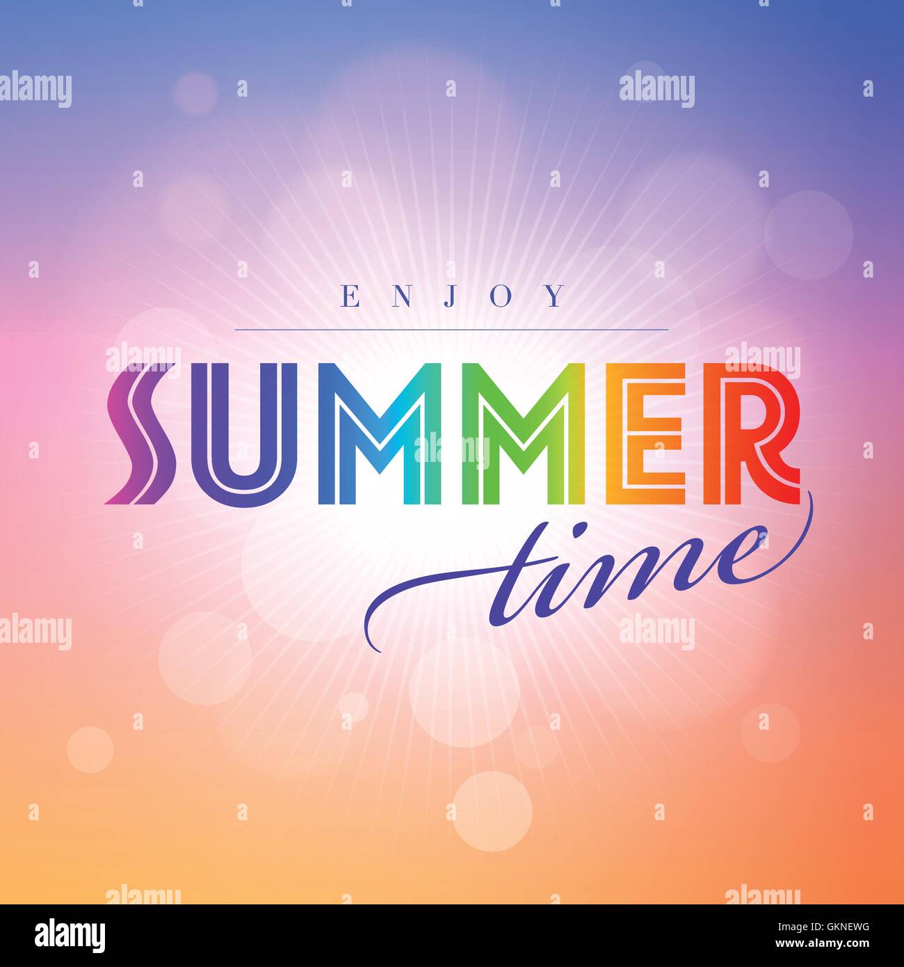 Sommer sommerlich Nachricht Text vektor bunten Hintergrund Hintergrund blau schöne beauteously schön Stock Vektor