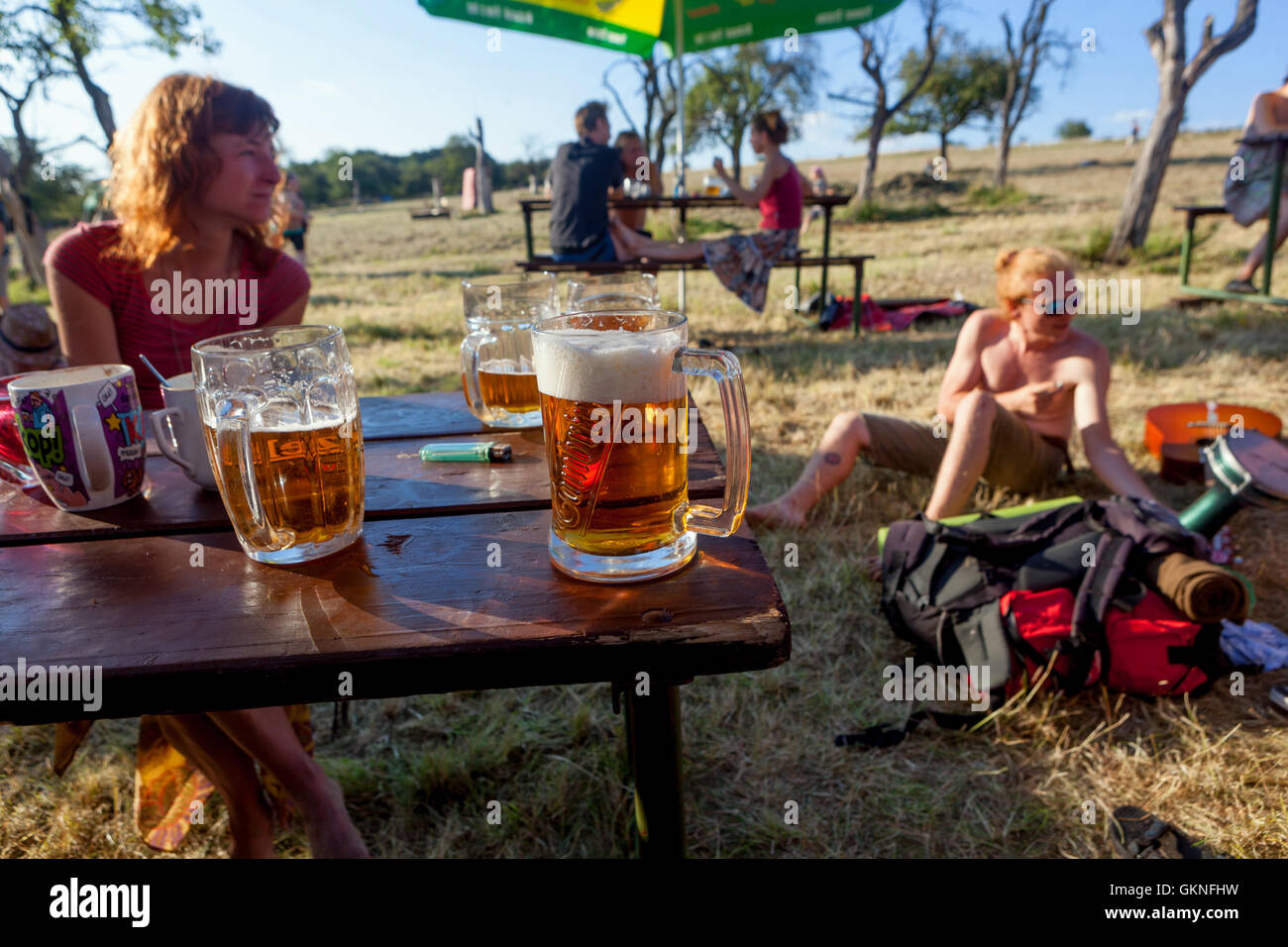 Sommer Lifestyle Gartenparty Tschechische Republik Alltag Stockfoto