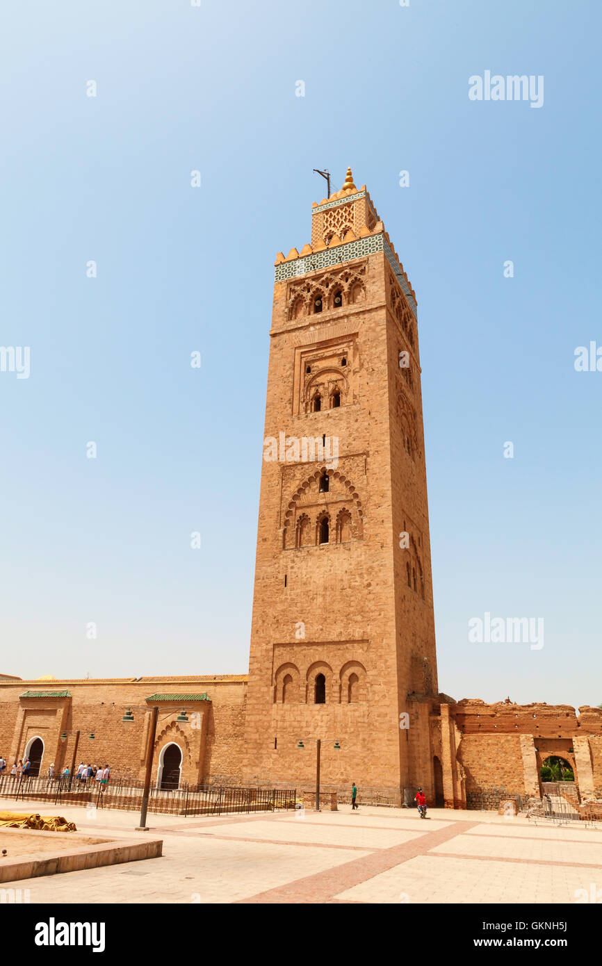 Minarett De La Koutoubia, Marrakesch, Marokko Stockfoto