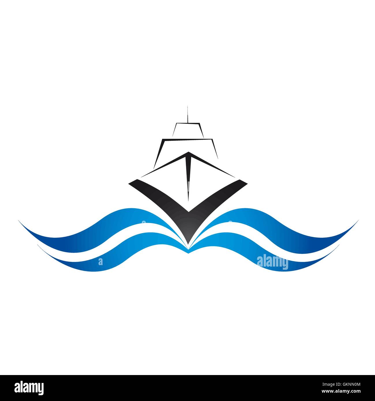 Logo-Geschwindigkeit-marine-Handwerk Stock Vektor